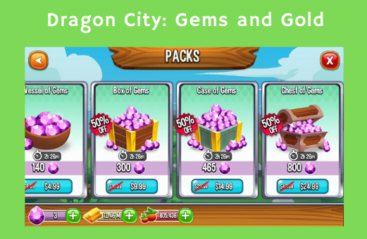 dragon city gems and gold